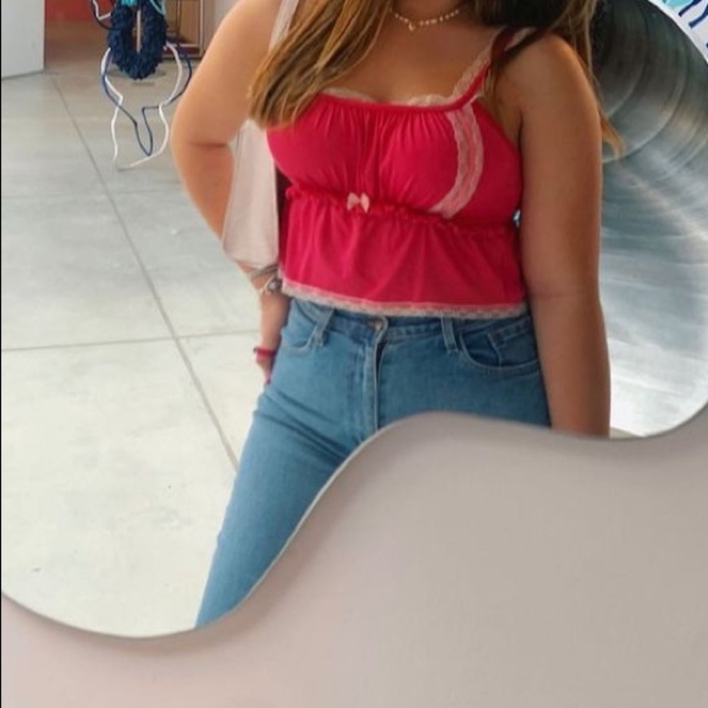 pink cami top